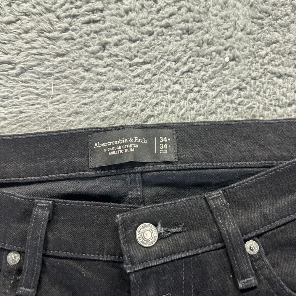 Abercrombie & Fitch Pant Men's‎ 34x34 Black Cotton Chino Slim Fit Stretch Preppy